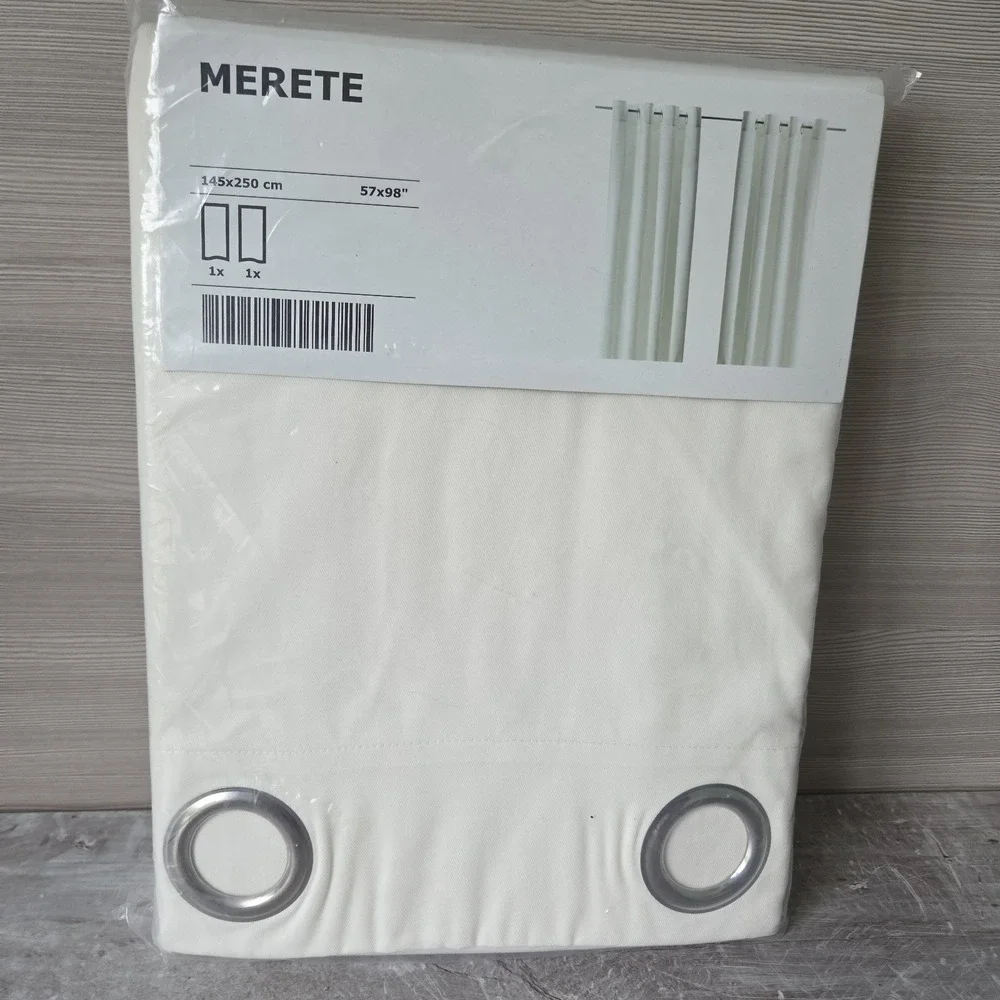 IKEA MERETE Room Darkening Grommet Curtains 57x98
